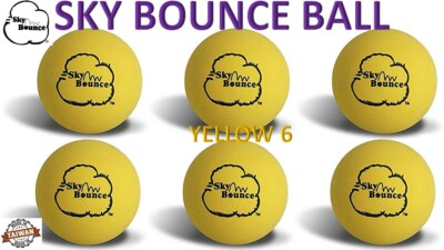 2'' Rubber Hand Balls ''YELLOW'' - SKY BOUNCE -  6 Balls (TAIWAN)