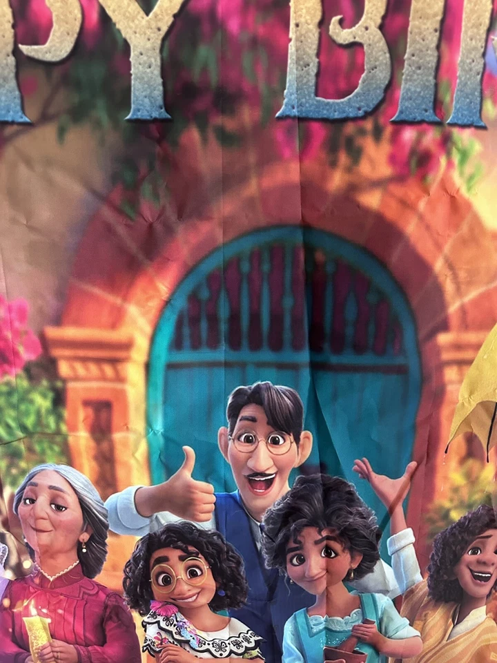 NEW Disney Encanto Happy Birthday Canvas 6’10” X 5 Ft Backdrop Bruno Mirabelle - Image 4 of 4