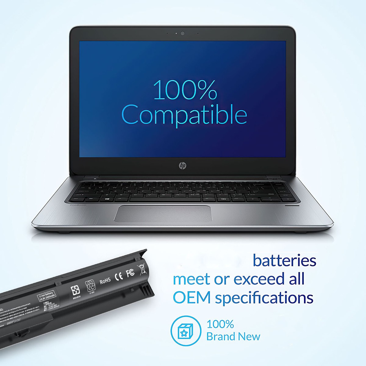Batterie HSTNN-LB6J 14.8V 44Wh Pour HP ProBook 440 G2 450 G2 - Remplacement VI04