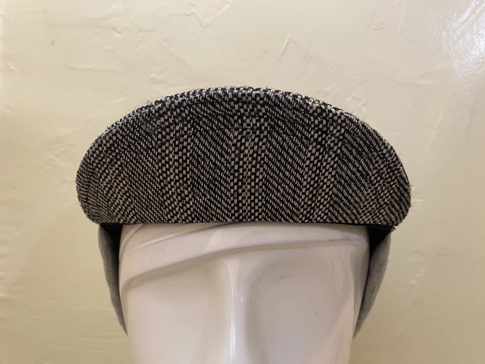 Gorra de ciclismo de invierno tela de lana color gris Foto 4 de 4