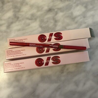 One/Size  BrowKiki Micro Brow Defining Pencil 04 medium brown 0.002 oz. Lot of 3