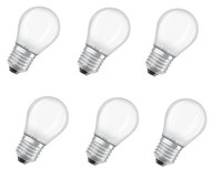 6X Osram Led Star Classic Kugel E27 4W=40W Warmweiß Matt Eek:G (Spektrum A-G)