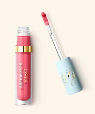 Set of 2 Kiko Milano Bridgerton Brilliant Bliss Lip Gloss 02 Blushing Nectarine