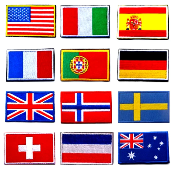 National Flags Official VELCRO® Patch Embroidered Quality Travel Backpack Badge - Image 4 of 4