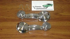 1967-1981 Chevrolet CLEAR Window Crank Pair & Clips Pontiac Oldsmobile GMC Buick