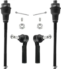 4Pcs Front Inner & Outer Tie Rod Links For 2001-2014 Chevrolet/GMC ES3488 ES3609