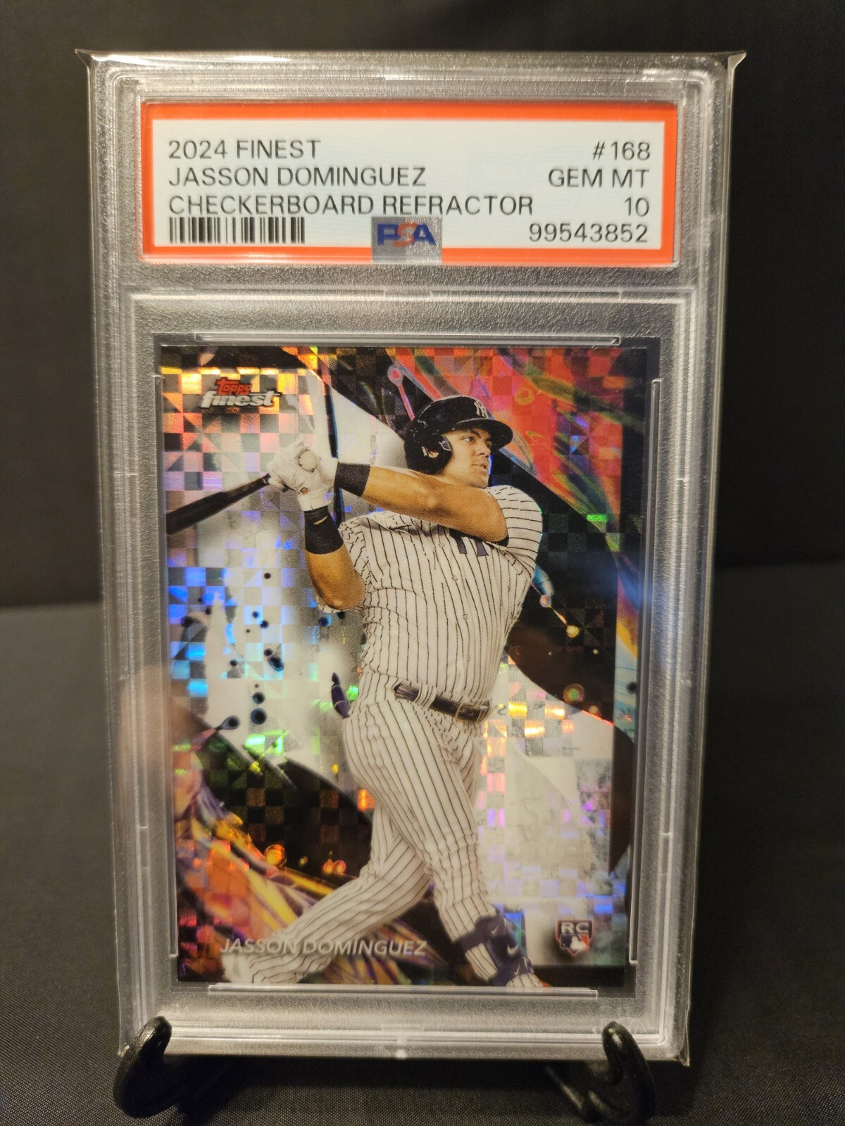 2024 Topps Finest - Checkerboard Refractor #168 Jasson Dominguez (RC) PSA 10