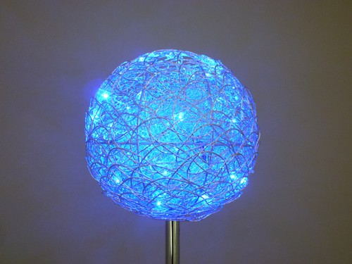 Moderne Halogen- LED Stehleuchte Alissa Alu-Drahtgeflecht Standlampe Dekolampe - Bild 19 von 44