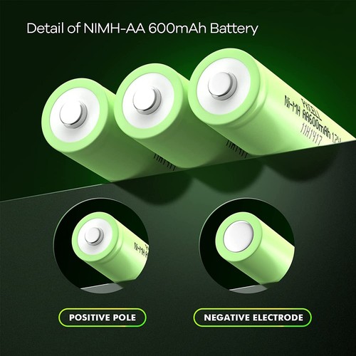 16PCS AA 600mAh Rechargeable Battery NI-MH 1.2V Recharge Batteries Button Top AU - Picture 3 of 5