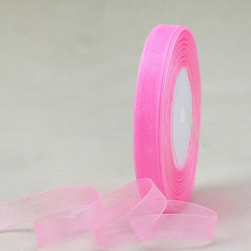 50 Yards 13mm Organza Sheer Applique Polyester Sewing Ribbon Sew Supplies DIY - Picture 9 of 23