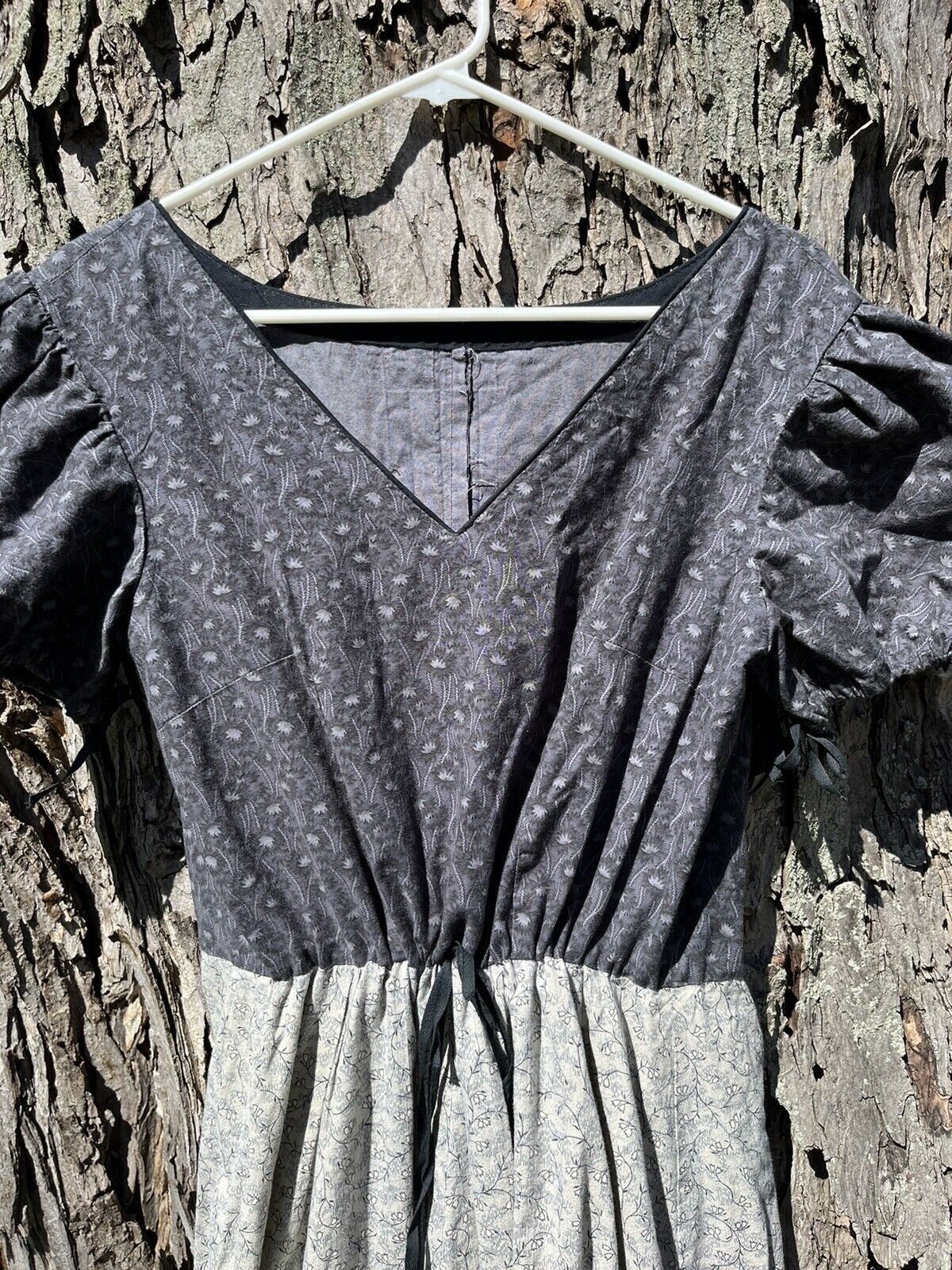 Vintage Handmade Prairie Dress Cottagecore M/L  S… - image 2
