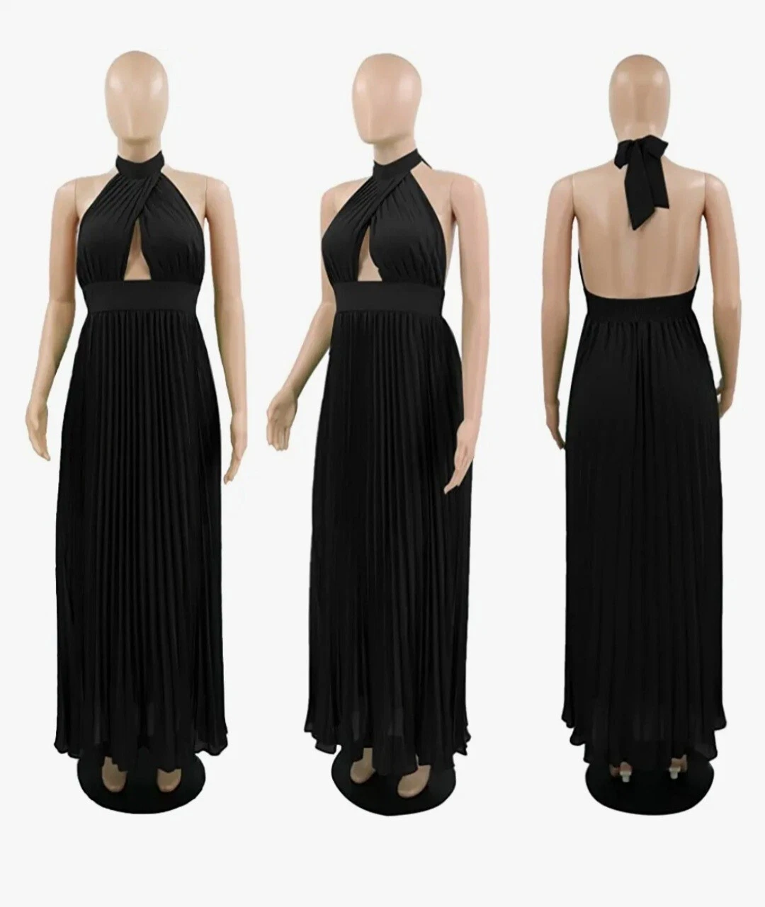 VALENTINO Maxi abito lungo sexy senza schiena donna sera festa cocktail abiti US