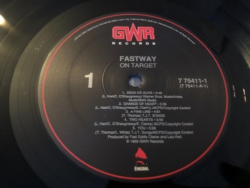 FASTWAY On Target LP Vinyl 1989 US 1st Press RARE Motörhead Lea Hart - Picture 3 of 4