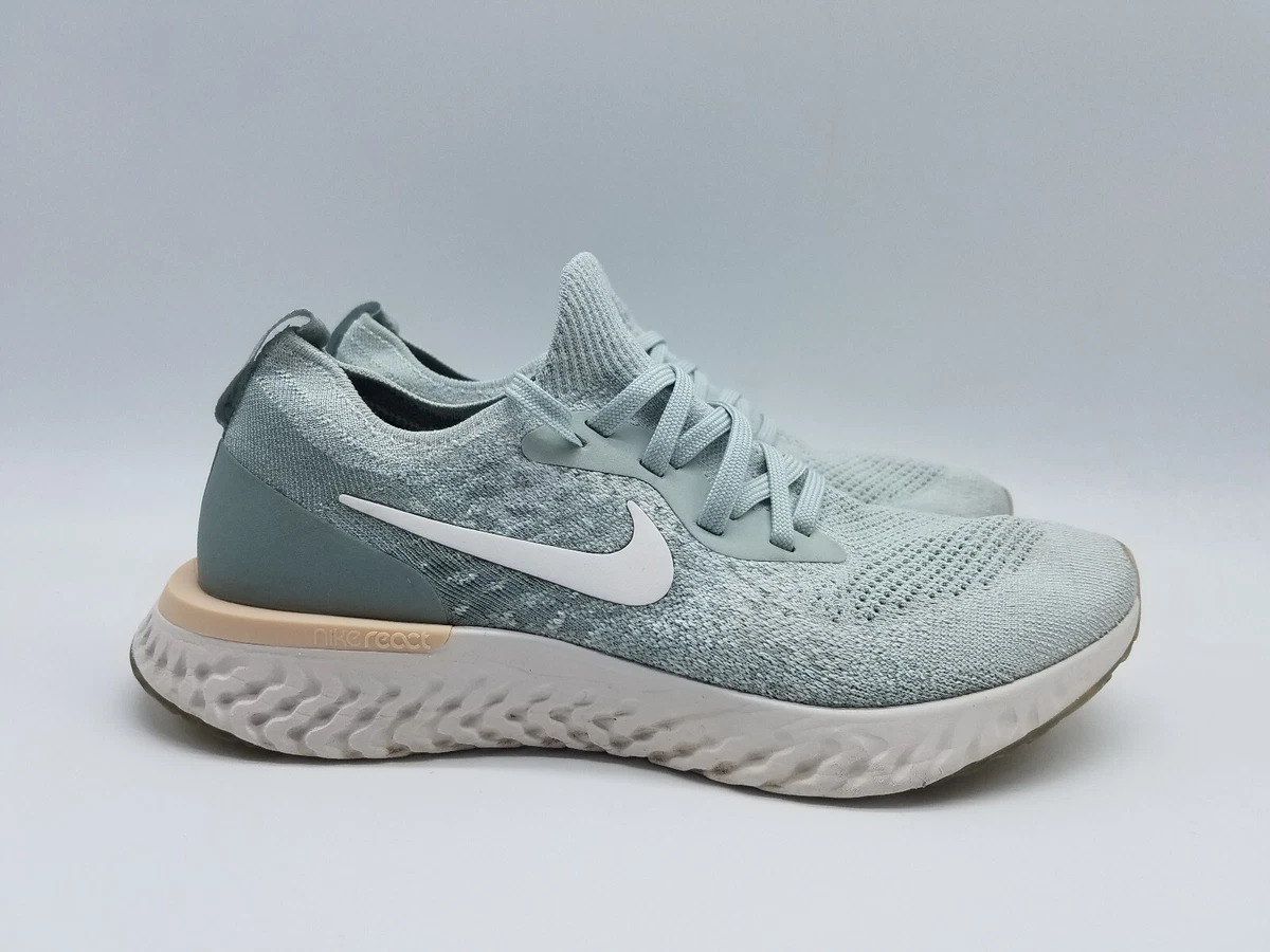 Nike epic react sales flyknit women's green