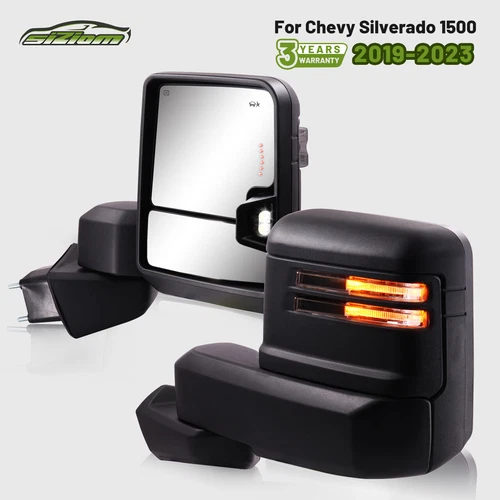 Towing Mirrors For 2019-2024 Chevy Silverado 1500 Power Heated BSM