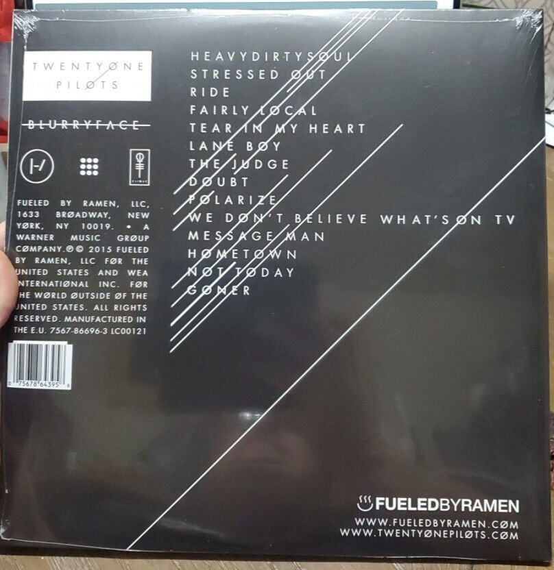 Twenty One Pilots Blurryface 2 LP Red Vinyl Die-cut Cover Fueled By Ramen Sealed