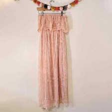 Forever 21 Strapless Pink Maxi Dress size Small