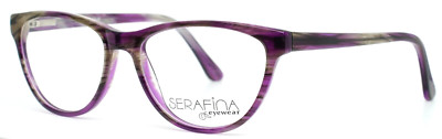 SERAFINA EYEWEAR Zoey Purple Womens Cat Eye Full Rim Eyeglasses 52-17-135