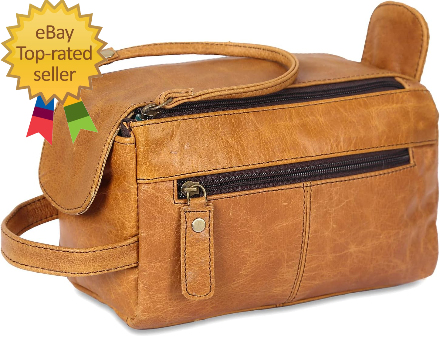 Toiletry Bag for Men - Travel Toiletry Bag for Men - Leather Dopp Kit Shaving Ba-image