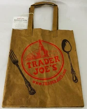 Trader Joe’s Brown Washable Paper Grocery Bag Shopping Tote