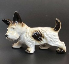 Vintage Terrier Dog Figure Made in Japan Porcelain Scottish Puppy Mid-Century