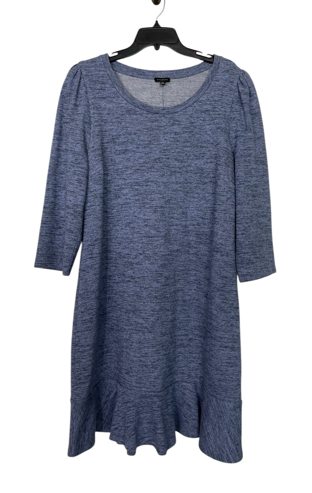 NWT Talbots Flounce Terry Shift Dress 3/4 Sleeve Classic Casual Ruffle Size XL