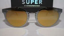 SUPER BY RETROSUPERFUTURE New Sunglasses Silver Gold Mirror TM9/L FW17