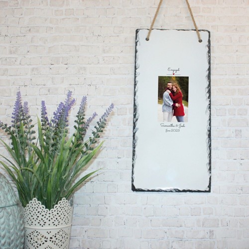 Personalised Photo Slate - Engaged | Valentine's Day Keepsake | Personalised ... - Picture 3 of 24