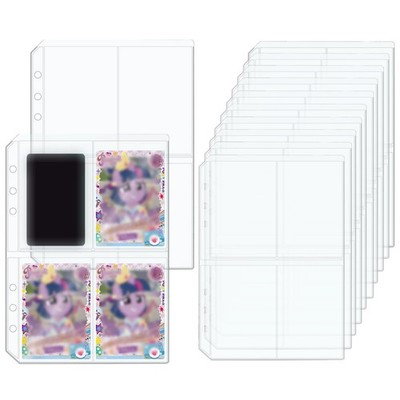 Mogoostry 12pcs A5 Binder 4-Pocket Sleeves Size 4-Pocket, Clear