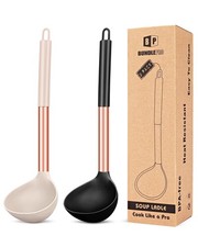 Pack of 2 Ladle Spoon,Silicone Large Spoon for Soup,Non Stick Kitchen Utensil...
