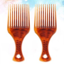  2pcs peigne à cheveux portable peigne de salon de coiffure peigne en plastique