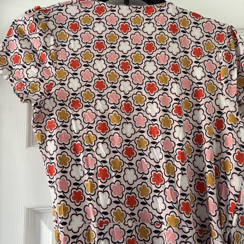 Boden Womens 14R Wrap Dress Joanna Pink Floral Jersey Knee Length Daisy Stretch - Picture 12 of 12