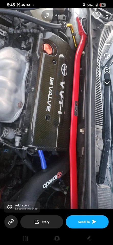 TRD Front Strut Bar 2005-2010 Scion TC (RED) - Image 3 of 3