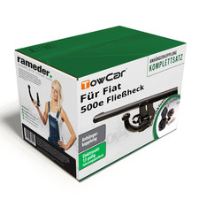 TowCar Anhängerkupplung abnehmbar & 13poliger E-Satz für Fiat 500e Fließheck 20-