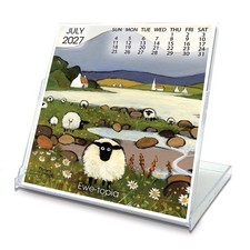 2027 Desk Calendar by Thomas Joseph - Sheep Gift, Home Office, Work Top Planner