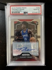 Terance Mann 2019-20 Panini Prizm Auto 296 Rookie RC Clippers PSA 10 Ar