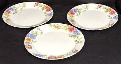 Vintage Corning Corelle ''Summer Blush'' 10.25'' Dinner Plates Set of 3 Nice!! 2005