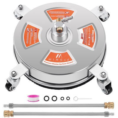 #ad M MINGLE 14#x27;#x27; Pressure Washer Surface Cleaner Attachment Driveway ... Fast Ship $82.99