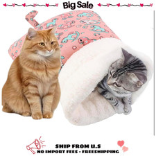 Cozy Self Warming Cat Sleeping Bag for Indoor Cats, 360 Wrap Cat Hideaways Pet