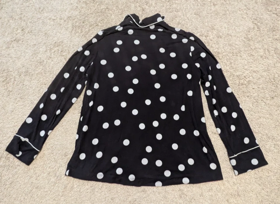 Soma пижамы комплект женщин Sz S черный белый горошек пуговицы 2 изделия Sleepwear PJ - Изображение 4 из 4