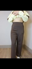 Adidas Sportswear All Szn High-Waisted Wide-Leg Pants Brown Size Small
