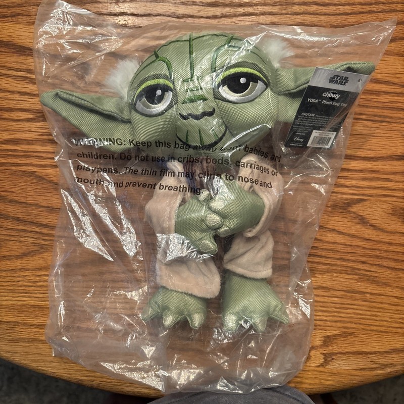 CHEWY Star Wars Yoda Plush Dog Toy And Death Star Tennis Balls!
