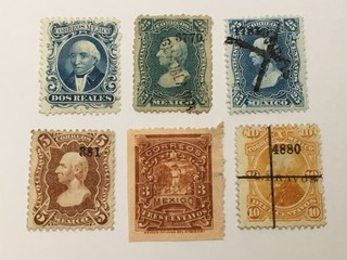old stamps MEXICO x 6