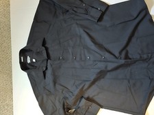 Van Heusen Men's Dress Shirt 18.5 34/35 Black Fitted Long Sleeve Button Down