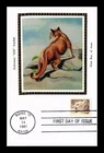 DR JIM STAMPS US CARD PUMA WILDLIFE FIRST DAY ISSUE COLORANO SILK CACHET