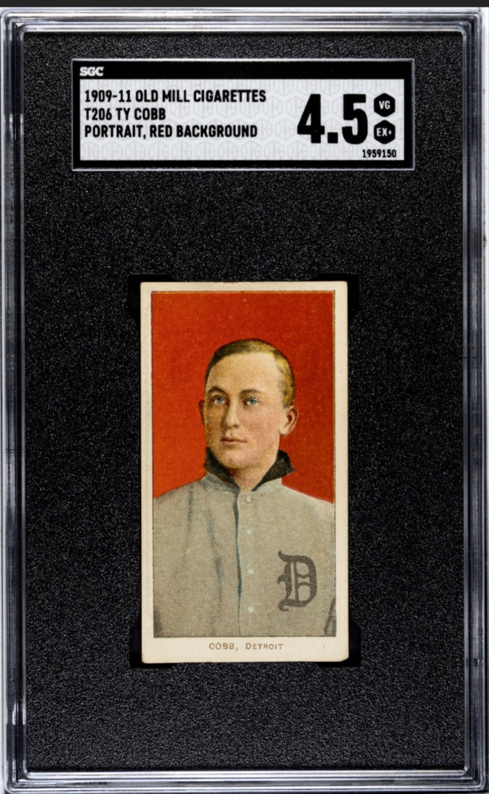 1909-11 T206 Ty Cobb (Old Mill Back) STUNNING - CENTERED!