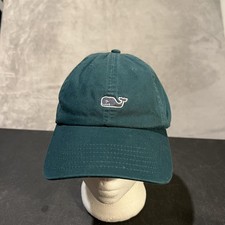 Vineyard Vines Hat Cap Strap Back Mens Teal Whale Logo Baseball Casual