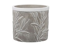 Blumentopf Zement Beton GräSer Grau Weiß Pflanztopf Ø14X H12,5Cm ÜBertopf