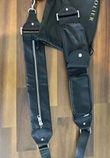 Bandolier Billie Utility Crossbody Key Pocket Strap - Black Gold Nylon iPhone 17