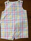 NWT Janie and Jack Little Garden Easter Gingham Romper Boys Size 0-3 Months